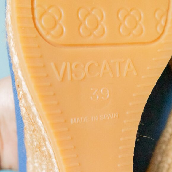 NEW Viscata Roses Limited Edition Canvas V Cut Espadrille Wedges Size EU 39 - Picture 9 of 9